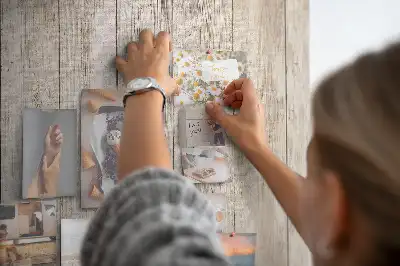 Tableau affichage liège Lames de parquet en bois
