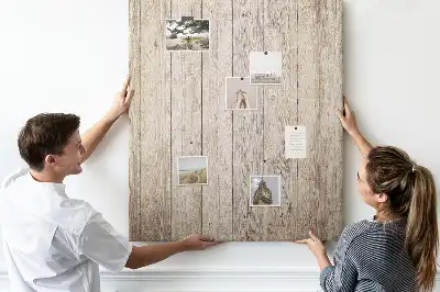 Tableau affichage liège Lames de parquet en bois
