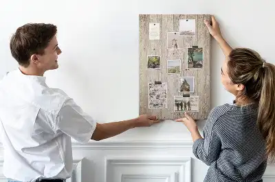 Tableau affichage liège Lames de parquet en bois