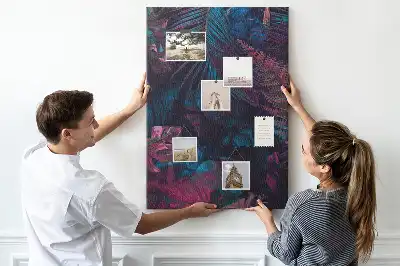Image tableau en liège Feuilles de végétation exotique