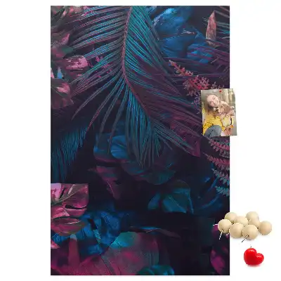 Image tableau en liège Feuilles de végétation exotique