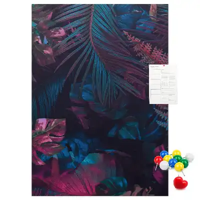 Image tableau en liège Feuilles de végétation exotique