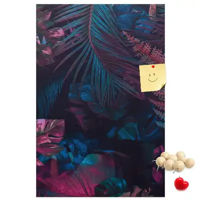 Image tableau en liège Feuilles de végétation exotique