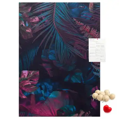 Image tableau en liège Feuilles de végétation exotique