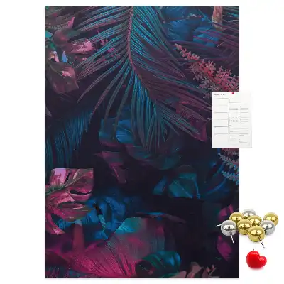 Image tableau en liège Feuilles de végétation exotique