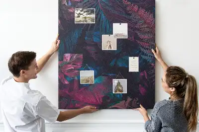 Image tableau en liège Feuilles de végétation exotique