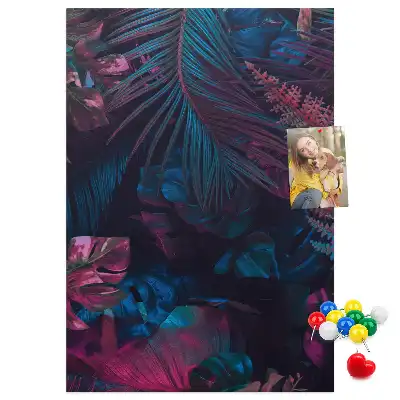 Image tableau en liège Feuilles de végétation exotique