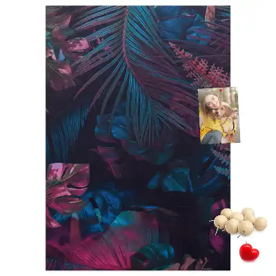 Image tableau en liège Feuilles de végétation exotique