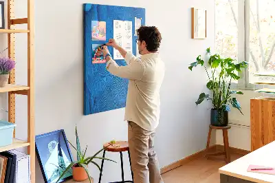 Tableau affichage liège Plumes de perroquet