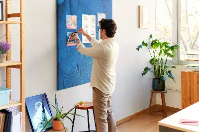 Tableau affichage liège Plumes de perroquet