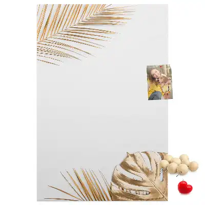 Tableau de liège décoratif Feuilles d'or