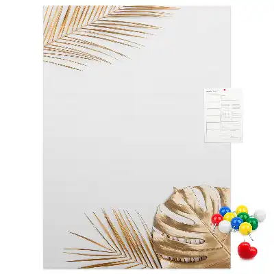 Tableau de liège décoratif Feuilles d'or