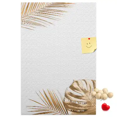 Tableau de liège décoratif Feuilles d'or
