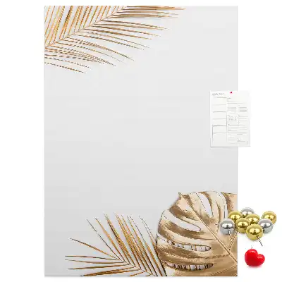 Tableau de liège décoratif Feuilles d'or