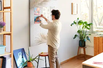Tableau de liège décoratif Feuilles d'or