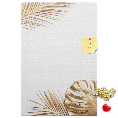 Tableau de liège décoratif Feuilles d'or