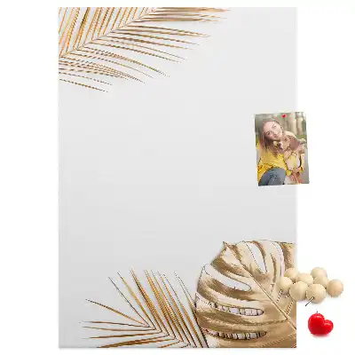 Tableau de liège décoratif Feuilles d'or