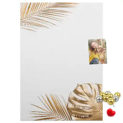 Tableau de liège décoratif Feuilles d'or