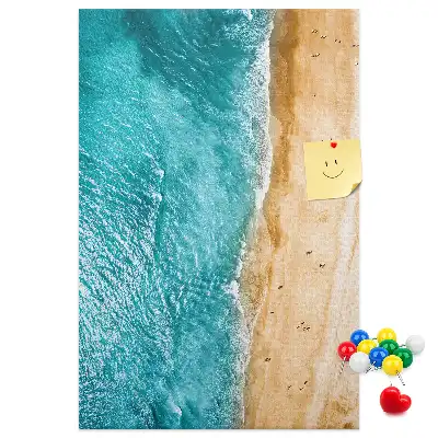 Tableau affichage liège Plage en bord de mer