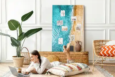 Tableau affichage liège Plage en bord de mer
