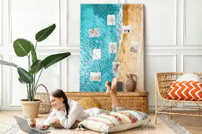 Tableau affichage liège Plage en bord de mer