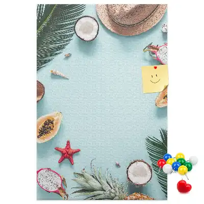 Tableau de liège décoratif pour l'organisation des vacances