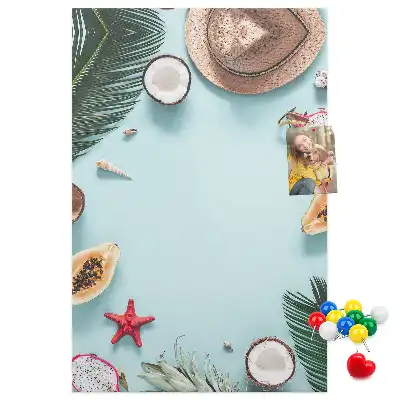 Tableau de liège décoratif Organisation des vacances