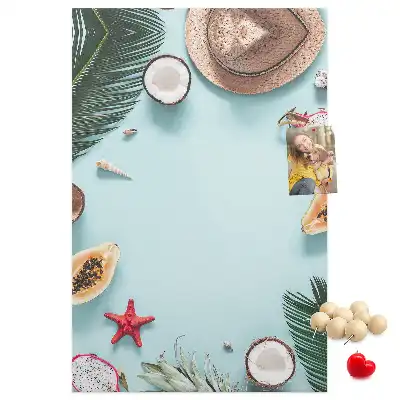 Tableau de liège décoratif Organisation des vacances