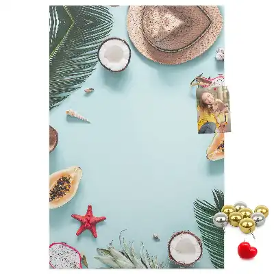 Tableau de liège décoratif Organisation des vacances