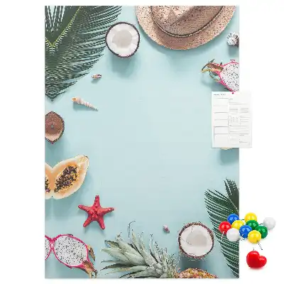 Tableau de liège décoratif Organisation des vacances