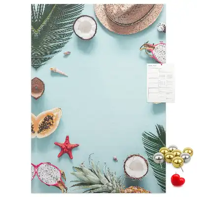 Tableau de liège décoratif Organisation des vacances