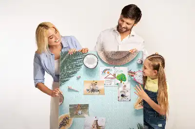 Tableau de liège décoratif Organisation des vacances