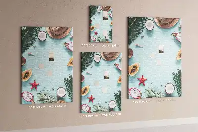 Tableau de liège décoratif Organisation des vacances