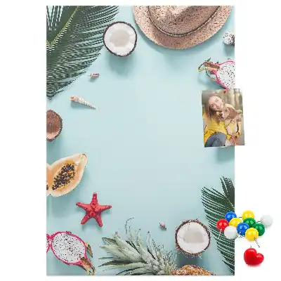 Tableau de liège décoratif Organisation des vacances
