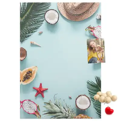 Tableau de liège décoratif Organisation des vacances