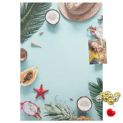 Tableau de liège décoratif Organisation des vacances