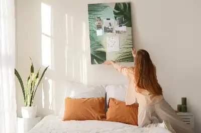 Image tableau en liège Monstera tropical