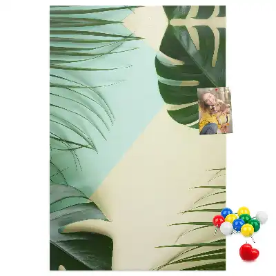 Image tableau en liège Monstera tropical