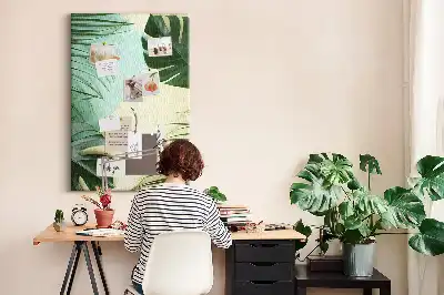Image tableau en liège Monstera tropical