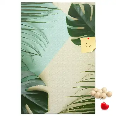 Image tableau en liège Monstera tropical