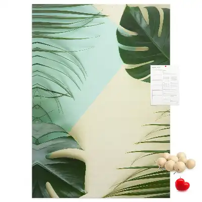 Image tableau en liège Monstera tropical