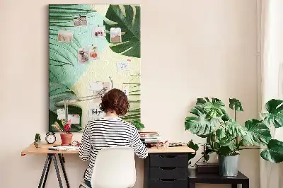 Image tableau en liège Monstera tropical