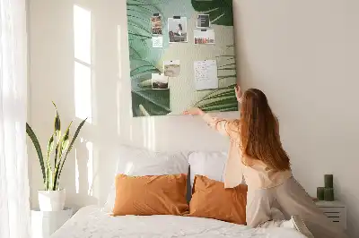Image tableau en liège Monstera tropical