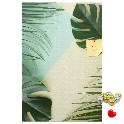 Image tableau en liège Monstera tropical
