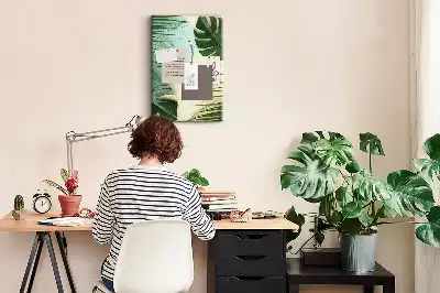 Image tableau en liège Monstera tropical