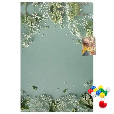 Tableau de liège décoratif Bouquet de gypsophile