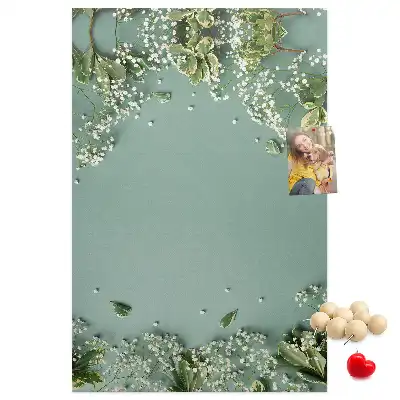Tableau de liège décoratif Bouquet de gypsophile