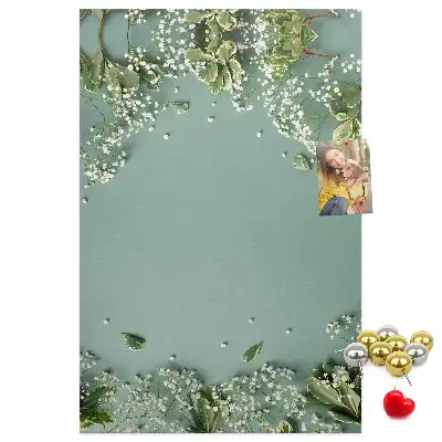 Tableau de liège décoratif Bouquet de gypsophile