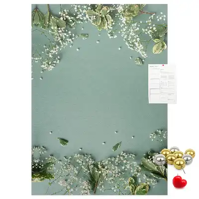 Tableau de liège décoratif Bouquet de gypsophile