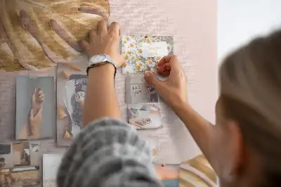 Tableau affichage liège Feuilles dorées